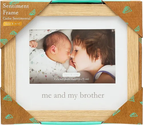 Vista 6 de Kate & Milo Marco de recuerdo para hermanos y hermanos, decoración de habitación del bebé, arte de pared