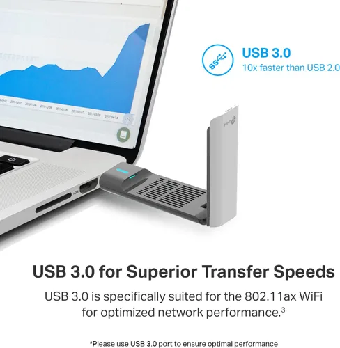 Vista 7 de TP-Link AX1800 WiFi 6 Adaptador USB para PC de escritorio (Archer TX21UH) Adaptador de red inalámbrico con 2.4GHz, 5GHz, MU-MIMO, OFDMA, antena