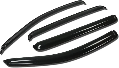 Vista 22 de Auto Dynasty 2 piezas viseras de ventana con cinta adhesiva protector de lluvia compatible con Dodge Stratus Chrysler Sebring 2001-2005 Cupé de 2