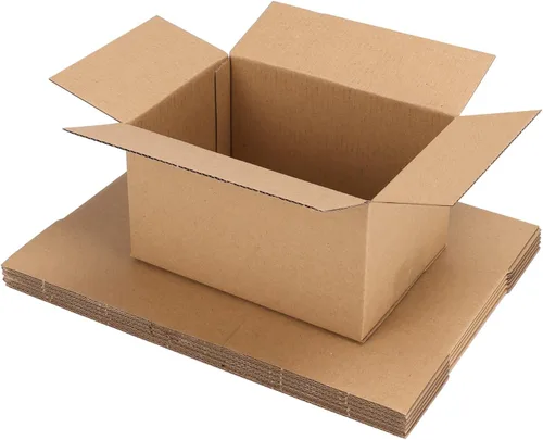 Vista 10 de Cajas de envío ZBEIVAN, 4x4x4 pulgadas de cartón corrugado, cajas pequeñas de embalaje Kraft para mudanzas y envíos, paquete de 6