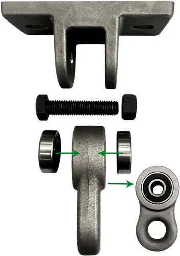Vista 15 de Ganchos resistentes para columpios negros con tornillos y roscas incluidos, capacidad de más de 5000 libras, para patios de juegos, pórticos