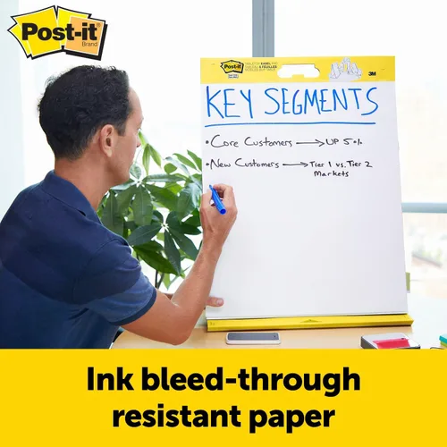 Vista 5 de Post-it - Caballete de mesa portátil súper adhesivo con panel de borrado en seco, ideal para profesores y estudiantes virtuales, 20x23 pulgadas, 20