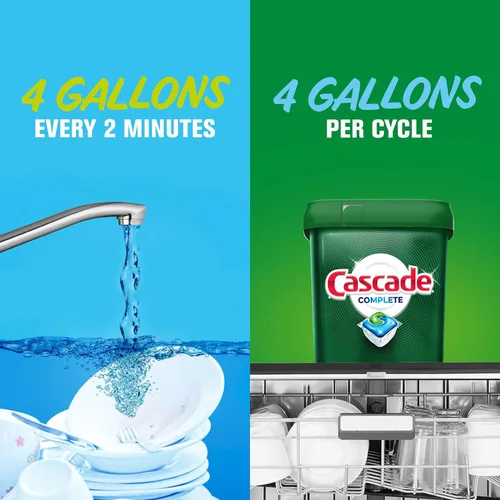 Vista 7 de Cascade Cápsulas completas para lavavajillas, detergente para lavavajillas, tabletas de detergente para platos, frescas, 100