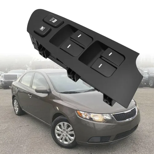 Vista 2 de Interruptor de ventana JYNLZQ, KIA Forte Cerato 2010-2013 LH Interruptor de elevalunas eléctrico izquierdo del lado del conductor, negro, botón