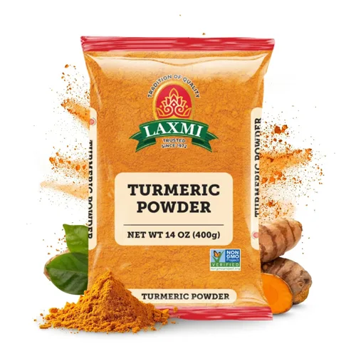 Vista 7 de Laxmi - Polvo de cúrcuma natural, rico en nutrientes, certificado sin OMG, calidad y sabor garantizados