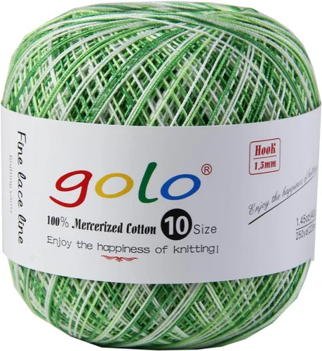 Vista 100 de golo 24 bolas hilo de ganchillo tamaño 10 hilo para tejer a mano hilo de ganchillo 10-24-1