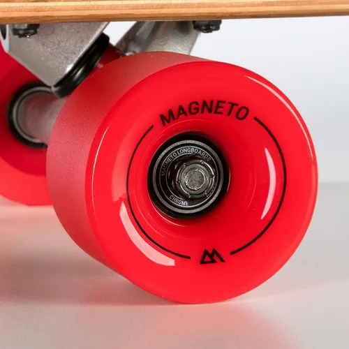 Vista 5 de Magneto Longboards Bamboo Longboards for Cruising, Carving, Free-Style, Downhill and Dancing (Bamboo Drop & Fiberglass Through Longboard)