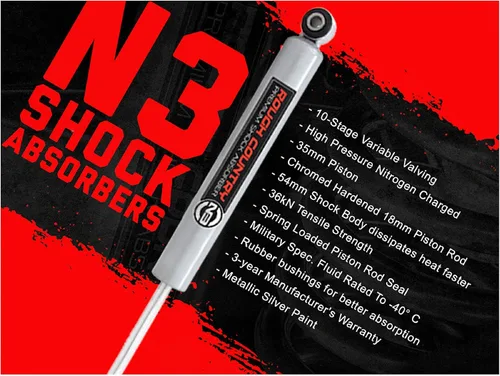 Vista 2 de Rough Country Amortiguadores traseros N3 de 0-3" para Jeep Wrangler JK 07-18 - 23144_A