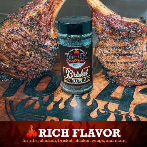 Vista 5 de 10-42 BBQ Brisket Rub - Condimento de especias totalmente natural para carne, costilla, pechuga de res - Condimento de carne para barbacoa