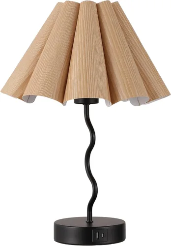 Vista 8 de EOEYYOYB Juego de 2 lámparas de mesa plisadas para dormitorio, lámparas de mesita para noche con pantalla de lino, lámpara moderna para decoración