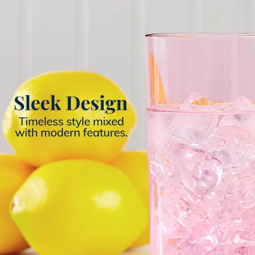 Vista 5 de Vasos de plástico reutilizables US Acrylic Classic (juego de 6) de 24 onzas, tazas de té helado de colores surtidos Vasos sin BPA, fabricados