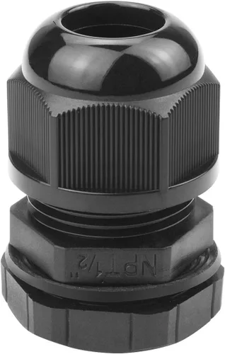 Vista 11 de Surtido de prensaestopas de nailon IP68, impermeable, con certificación UL y compatible con RoHS, 20 piezas, alivio de tensión de cable de 1/4 Negro