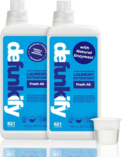 Vista 9 de Detergente para ropa, 124 cargas. Detergente líquido sin perfume para lavar ropa, jabón de limpieza para pieles sensibles. Suministro de limpieza