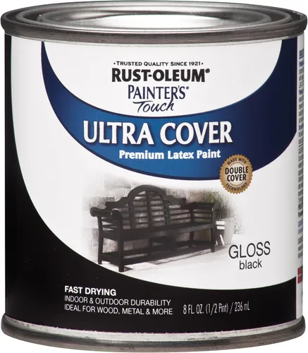 Vista 43 de Rust-Oleum 1922502-2PK Painter's Touch - Pintura de látex, cuarto de galón, azul marino brillante, 32 onzas líquidas (paquete de 2)