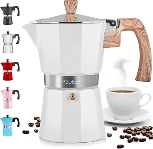 Vista 20 de Zulay Moka Pot - Cafetera para estufa de café expreso, a prueba de fugas, acero inoxidable, fácil de limpiar, mango y perilla resistentes al calor