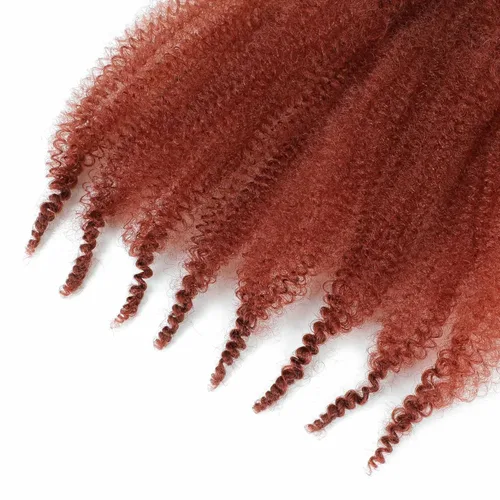Vista 7 de Cabello Afro Twist de 30 Pulgadas 2 Paquetes, Cabello Afro Twist Elástico Pre Esponjado Cabello Spring Twist Pre Estirado Cabello para Envolver