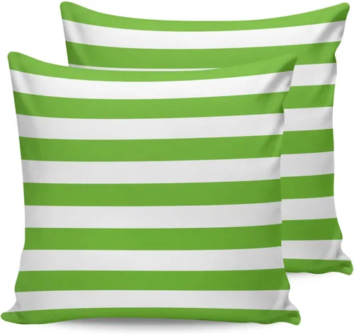 Vista 13 de Fundas de almohada impermeables para exteriores para muebles de patio, fundas de almohada decorativas a rayas sólidas, color beige, juego de 2