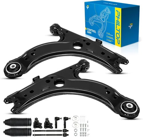 Vista 135 de PHILTOP Kit de suspensión delantera de 10 piezas, brazos de control inferiores con juntas de bola, eslabones de extremo de barra estabilizadora