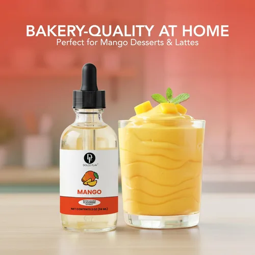 Vista 7 de Dolce Flav Extracto de mango – 2 onzas soluble en agua multiusos saborizante ideal para productos horneados, bebidas, café, postres y helados