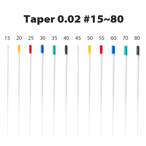 Vista 7 de 200 puntos de papel absorbente dental, cono 0.02 Endodoncia dental especial - Tamaño mixto
