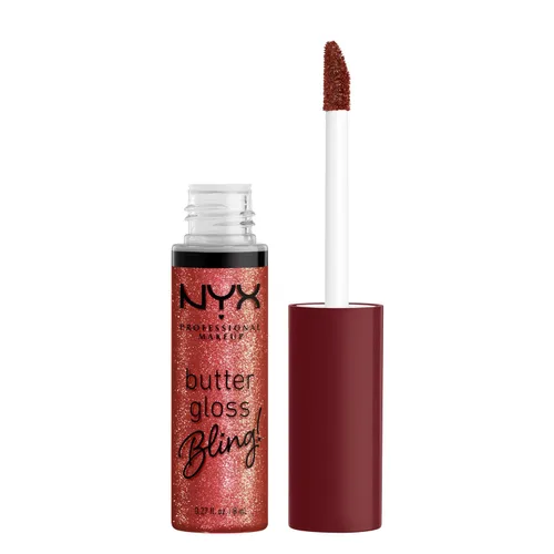 Vista 11 de NYX MAQUILLAJE PROFESIONAL Brillo de mantequilla, brillo de labios no pegajoso - tarta de queso de fresa (rosa cálido)