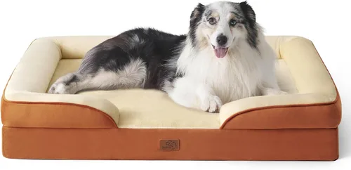 Vista 99 de Bedsure Camas ortopédicas para perros de tamaño grande - Cama impermeable para perros grandes y gatos, sofá para perros cómodo con funda extraíble