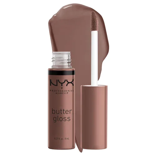 Vista 40 de NYX MAQUILLAJE PROFESIONAL Brillo de mantequilla, brillo de labios no pegajoso - tarta de queso de fresa (rosa cálido)