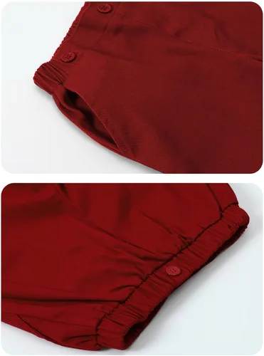 Vista 5 de A&J DESIGN Traje para niños pequeños, vestido de boda, ropa para niños, conjunto formal con tirantes