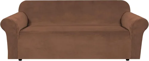 Vista 23 de H.VERSAILTEX Funda de terciopelo elástico para sillón, funda para sillón de 1 cojín para sala de estar, funda de muebles hecha de terciopelo grueso