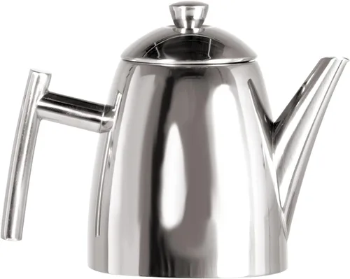 Vista 6 de Frieling Tetera de acero inoxidable 18/8 con infusor, calentador de té con infusor de tetera para té suelto, 14 onzas Pulido