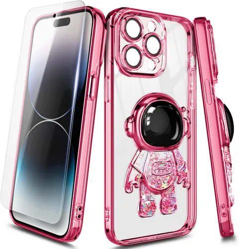 Vista 7 de NGB Supremacy Funda compatible con iPhone 13 Pro Max (6.7 pulgadas) con protector de pantalla de vidrio templado/correa para la muñeca, purpurina