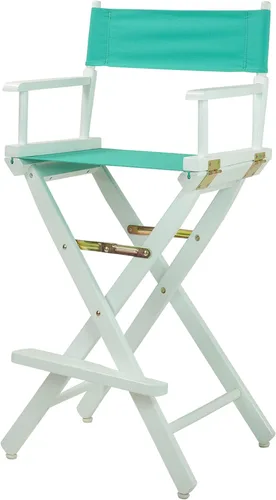 Vista 132 de Casual Home - Silla de director de 18 in, marco negro, lona negra, altura clásica
