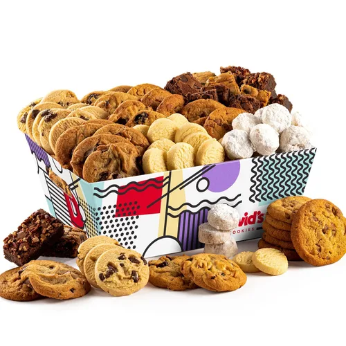 Vista 8 de David's Cookies Fresh Baked - Cesta de regalo gourmet para pastel de migas – Surtido de pasteles de migas gourmet con mantequilla original, cesta