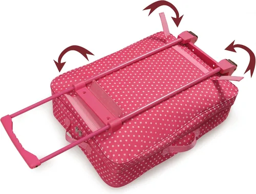 Vista 11 de Badger Basket Muñeca De Juguete Doble Trolley Carrier Estuche De Viaje Con Dos Sacos De Dormir Y Almohadas Para Muñecas De 18 Pulgadas