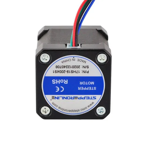 Vista 7 de Motor bipolar de controlador gradual Nema 17, 2 A, 84 oz pulgadas, 59 Ncm, 1.9 pulgadas. Cuerpo de 4 guías con cable de 1.1 yd y conector