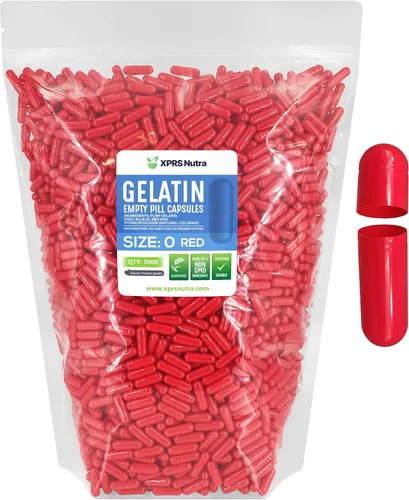 Vista 55 de XPRS Nutra Size 0 Empty Capsules - 100 Count Empty Gelatin Capsules - Pills DIY Capsule Filling - Pure Bovine Pill Gel Caps for Do-It-Yourself