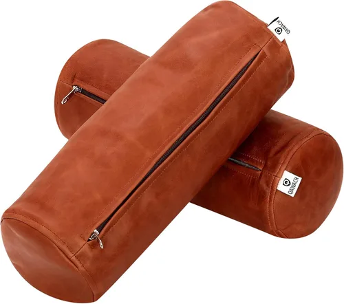 Vista 4 de Funda de almohada redonda para cilindro cervical, diseño ergonómico para cabeza, cuello, espalda y piernas, ideal para soporte de columna vertebral