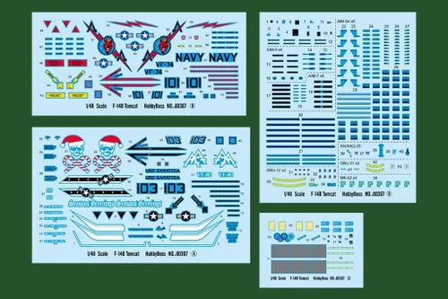 Vista 3 de Hobby Boss HY80367 F-14B Tomcat Kit de construcción de modelo de avión