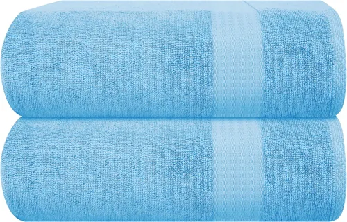 Vista 118 de GLAMBURG Sábana de baño de algodón extra grande premium de 700 GSM 35x70 - 100% algodón peinado - Calidad de hotel y spa de lujo - Duradera