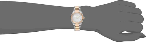 Vista 2 de Bulova 98P143 Diamond Gallery Reloj de dos tonos de cuarzo japonés con pantalla analógica para mujer, Tono-plateado, Vestido