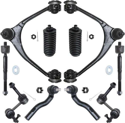 Vista 195 de Detroit Axle - Kit de suspensión frontal de 10 piezas para Chevy Trailblazer EXT GMC Envoy XL XUV Buick Rainier Isuzu Ascender Olds Bravada, brazos