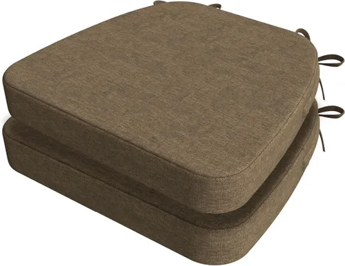 Vista 126 de AAAAAcessories - Cojines para silla en forma de D, 2" de espesor, almohadillas para sillas de comedor con lazos y removibles, cubierta lavable a
