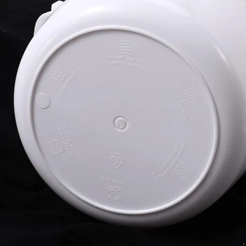 Vista 2 de FEESHOW Arrocera portátil de microondas de grado alimenticio con paleta de arroz, color blanco, pequeño
