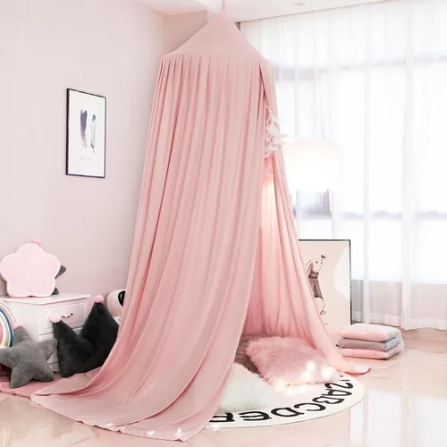Vista 2 de Toldo extragrande para cama infantil con diseño de princesa, linda cúpula para cuna de niñas, decoración de la habitación de los niños, carpa