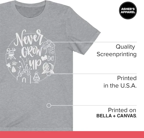 Vista 5 de Never Grow Up Shirt Camisa para mujer Camisa unisex Linda camisa para vacaciones