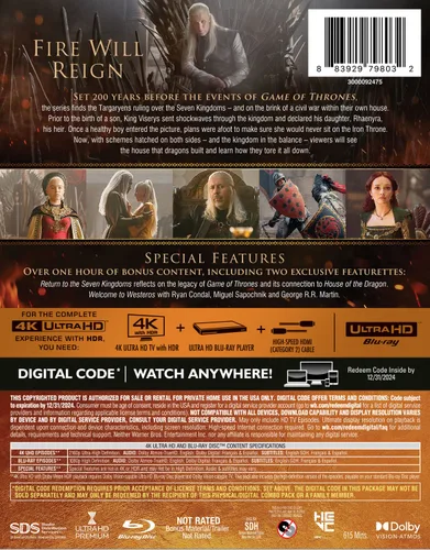 Vista 3 de House of the Dragon The Complete First Season (4K Ultra HDBlu-rayDigital) 4K UHD