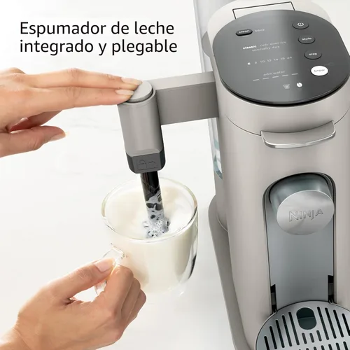 Vista 4 de Ninja Pod & Grounds - Cafetera especializada de una sola porción, compatible con cápsulas K-Cup, prepara café molido, diseño compacto, espumador