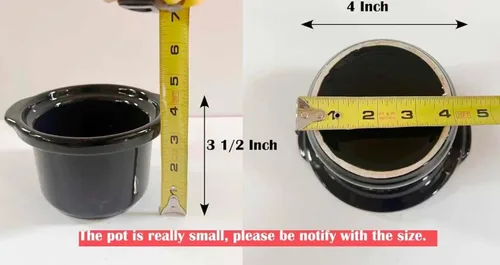 Vista 6 de Mini olla de cocción lenta 0.65qt (20oz) calentador, juego de ollas de fondue, olla de chocolate (acero inoxidable) (rosa)