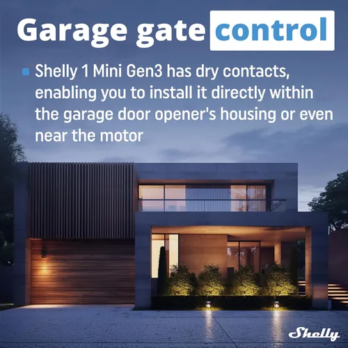 Vista 7 de Shelly 1 Mini Gen3 Relé de interruptor inteligente WiFi 1 canal 8A Automatización del hogar Puerta de enlace Bluetooth Compatible con Alexa