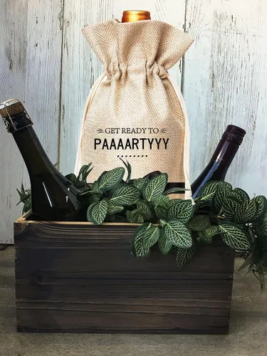 Vista 5 de Muruseni Regalos de propuesta de padrino, bolsas para botellas de vino, Will You Be My Groomsman Proposal, bolsas de vino de lino de algodón